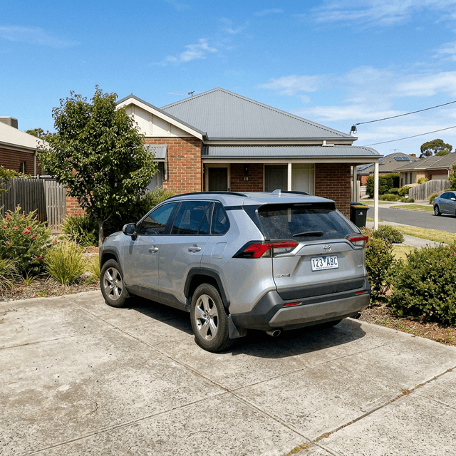 Authentic photo of Jason T.'s 2019 Toyota RAV4 parked in a driveway