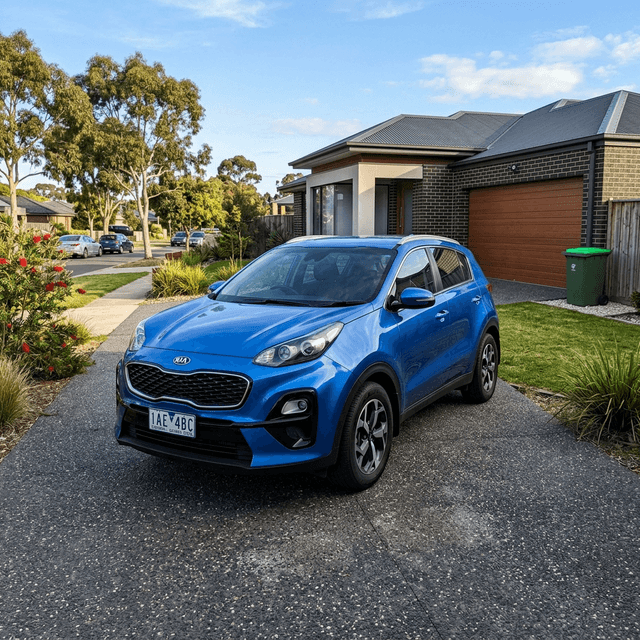 Authentic photo of Anh N.'s 2021 Kia Sportage parked in a driveway