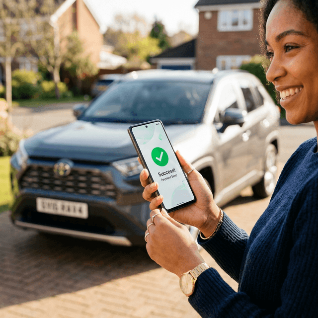 Successful OSKO payment transfer on smartphone